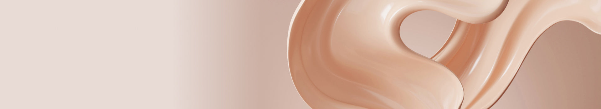 Creamy peach colored product spread out